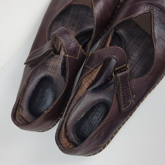 BORN Women's Brown Leather Mary Jane Flats - Picture 3 of 7